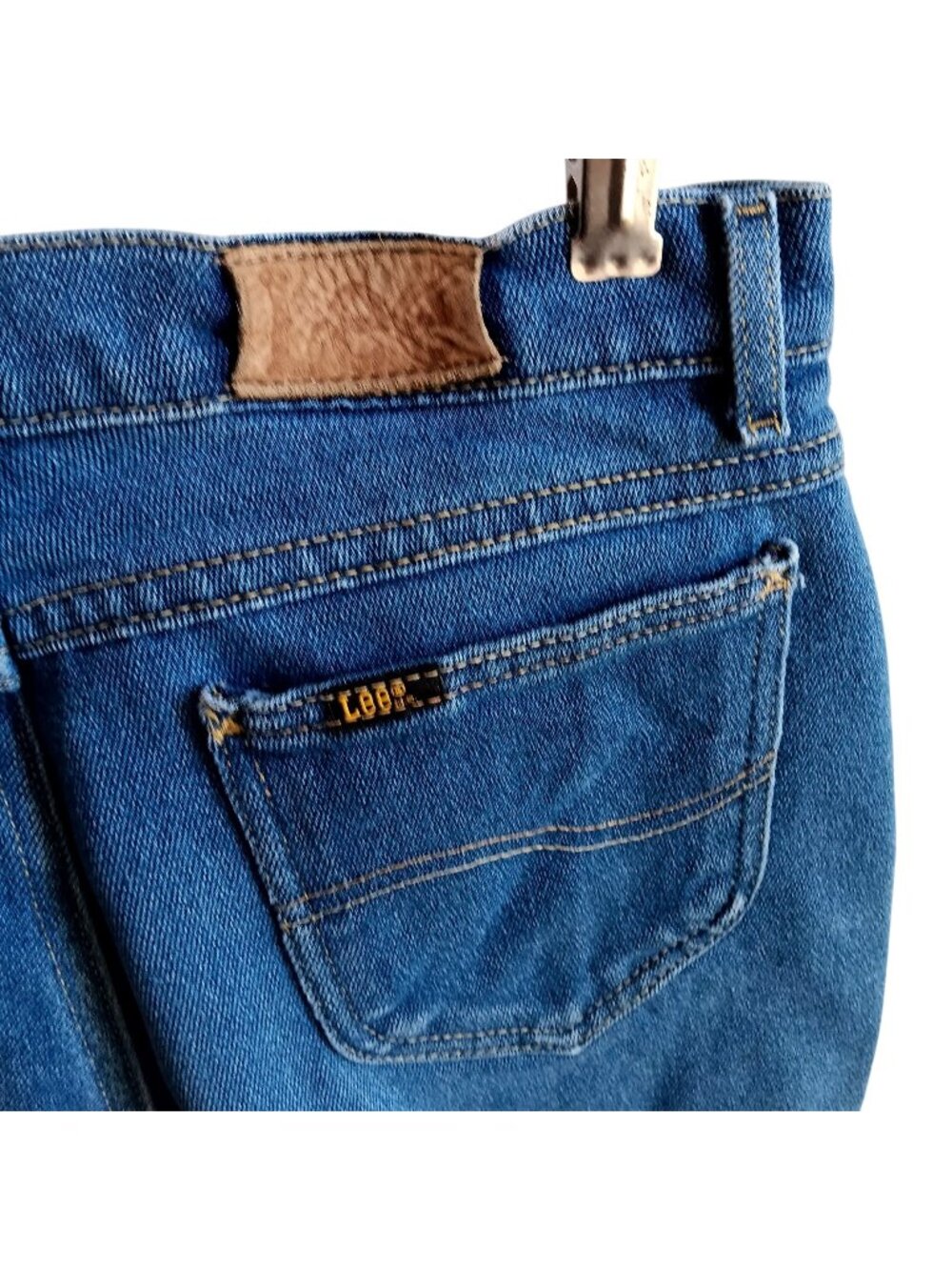 Vintage Womens JEANS Lee 30x29 sz 16 MED 80s STRETCH DENIM HIGH WAIST MOM